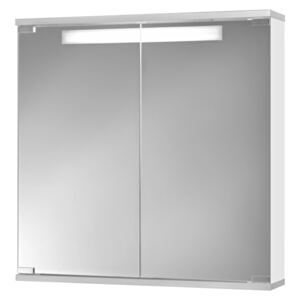 Jokey CENTO 60 LS Zrcadlová skříňka - bílá/hliníková barva - š. 60 cm, v. 65 cm, hl. 17 cm 114312020-0140