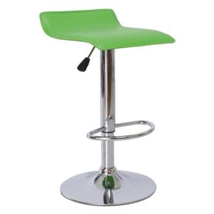 Barová židle, ekokůže zelená / chrom, LARIA New