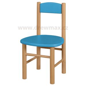Drewmax AD251 - Dřevěná židlička v.27cm - Modrá