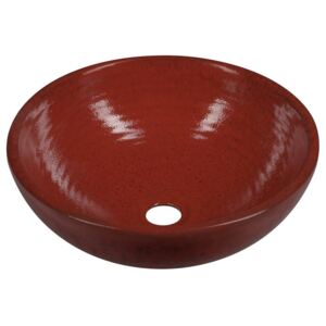 Sapho ATTILA keramické umyvadlo, průměr 42,5 cm, tomatová červeň