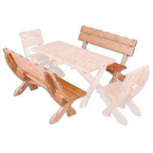 Drewmax MO105 lavice - Zahradní set ze dřeva 150x65x72cm - Dub