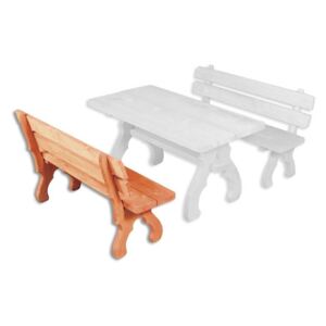 Drewmax MO106 lavice - Zahradní lavice z masivního smrkového dřeva 150x50x85cm - Dub