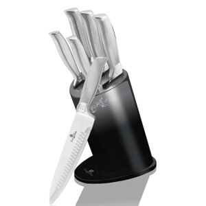 BERLINGERHAUS Sada nožů ve stojanu 6 ks Black Silver Metallic Line Kikoza Collection BERLINGERHAUS BH-2283
