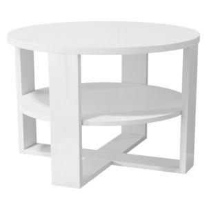 Luka Konferenční stolek 65x65 Bílý lesk