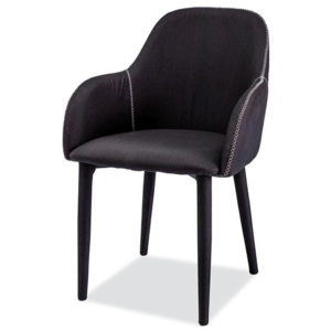 Jídelní čalouněná židle v černé barvě KN678