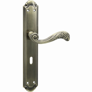 Cobra Kování Florence (bronz česaný) Provedení: BB - klika/klika s otvorem pro pokojový klíč, Rozteč: 72 mm