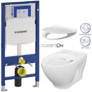 AKCE/SET/GEBERIT - SET Duofix pro závěsné WC 111.300.00.5 bez ovládací desky + WC CERSANIT MODUO CLEANON + SEDÁTKO (111.300.00.5 MO1)