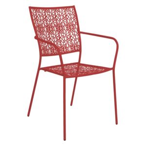Butlers NANCY Zahradní židle s područkami - červená