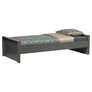Hoorns Šedá dřevěná postel Neville 90x200 cm