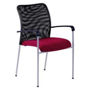 Jednací židle Office Pro TRITON NET – s područkami, více barev NET vínová