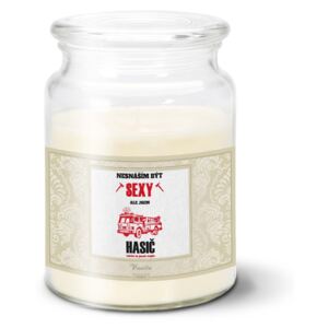 Svíčka velká SABLO - Nesnáším být sexy, ale jsem hasič 500 g