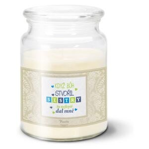 Svíčka velká SABLO - Když bůh stvořil sestry 500 g