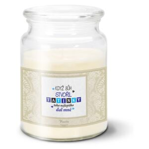 Svíčka velká SABLO - Když bůh stvořil tatínky 500 g