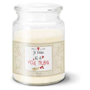 Svíčka velká SABLO - Jsi trubka, ale jsi moje trubka 500 g