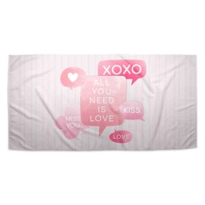 Ručník SABLO - All you need is love 30x50 cm