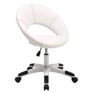 Otočná židle VAIO bílá/černý šev
