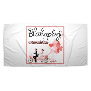Ručník SABLO - Blahopřeji novomanželům 30x50 cm