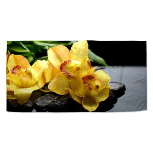 Ručník SABLO - Žluté orchideje 30x50 cm