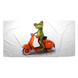 Ručník SABLO - Žába na motorce 30x50 cm