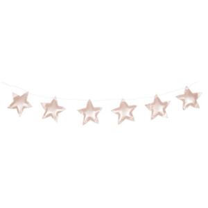 Baby Deco Girlanda Hvězdy lesk pudrová růžová