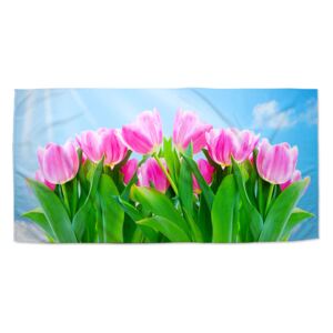 Ručník SABLO - Růžové tulipány 30x50 cm