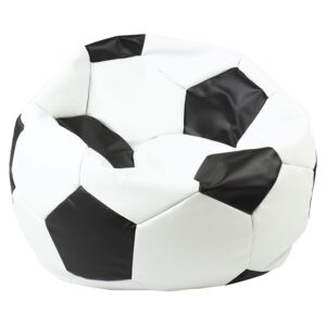 ANTARES Euroball medium - Sedací pytel 65x65x45cm - koženka bílá/černá