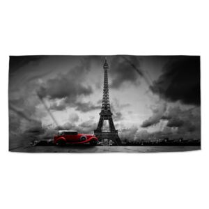 Ručník SABLO - Eiffelova věž a červené auto 30x50 cm