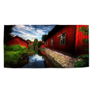 Ručník SABLO - Červený dům 30x50 cm