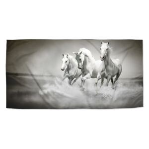 Ručník SABLO - Bílí koně 50x100 cm