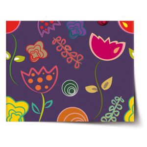 Plakát SABLO - Nakreslené květiny 60x40 cm