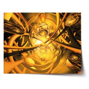 Plakát SABLO - Žlutá abstrakce 60x40 cm