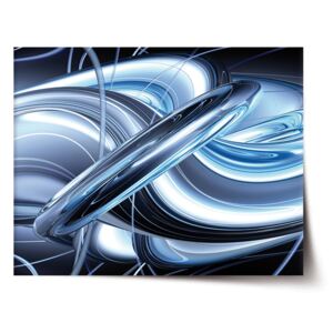 Plakát SABLO - Modrá abstrakce 90x60 cm
