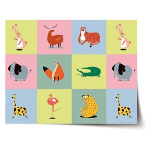 Plakát SABLO - Zvířátka ze Zoo 60x40 cm