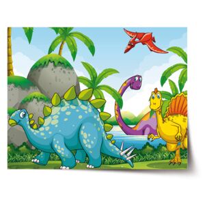 Plakát SABLO - Dinosauři 3 60x40 cm