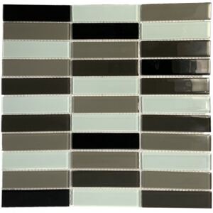Maxwhite ASHS5-3 Mozaika skleněná černá šedá bílá 29,7x29,7cm