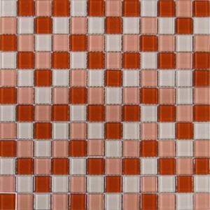 Maxwhite H11 plus H13 plus H15 Mozaika skleněná červená světlá růžová krémová 29,7x29,7cm