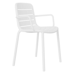 Židle Gina s opěrkami bílá