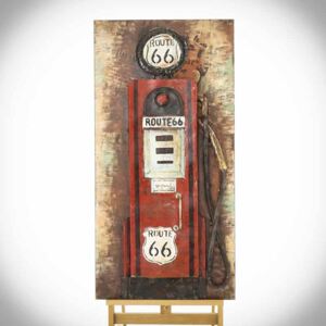 Železný 3D obraz ROUTE 66 DISTRIBUTOR