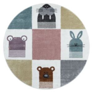 Dětský kusový koberec Funny 2108 multi kruh | Vícebarevná Typ: kulatý 120x120 cm