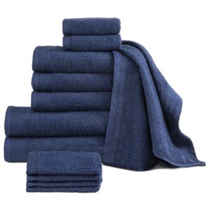 12dílná sada ručníků a osušek bavlna 450 g/m² námořnická modrá