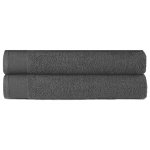 Ručníky 2 ks bavlna 450 g/m² 50 x 100 cm černé