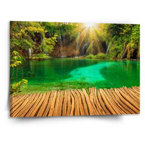 Obraz SABLO - Jezírko s vodopádem 50x50 cm