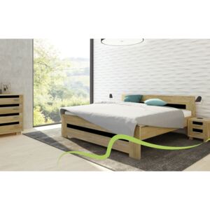 Dřevěná postel Salma 210x200 Olše