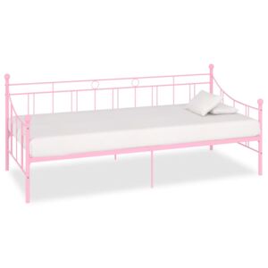 Rám denní postele růžový kov 90 x 200 cm