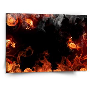 Obraz SABLO - Červený oheň 50x50 cm