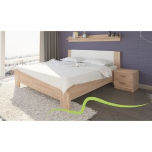 Dřevěná postel Nikoleta čalouněné čelo 210x160