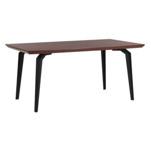 Jídelní stůl 160 x 90 cm tmavé dřevo s černým AMARES