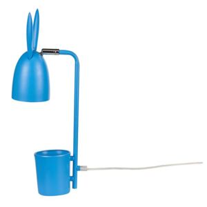 Modrá kovová stolní lampa RABBIT