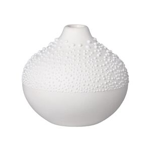 Porcelánová váza bílá s kapičkami