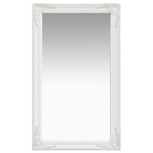 Nástěnné zrcadlo barokní styl 60 x 100 cm bílé